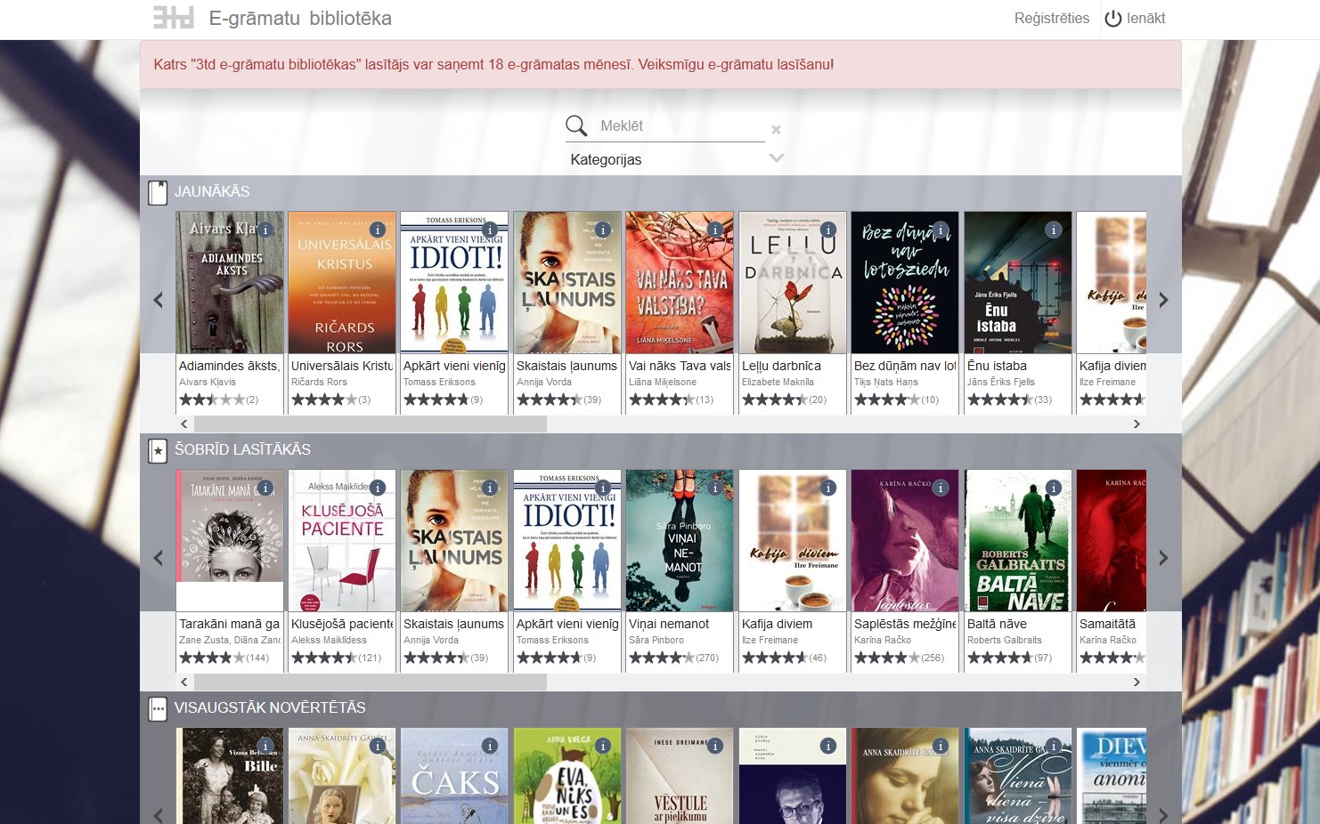 Divu Gadu Laikā Ievērojami Augusi Un Pilnveidota 3td E-GRĀMATU Bibliotēka Www.3td.lv
